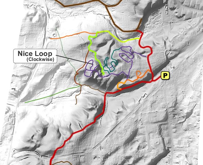 East of Keeney Parcel 2 South Terrain Trail Map