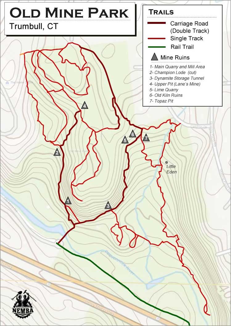 Old Mine Trail Map - Topo