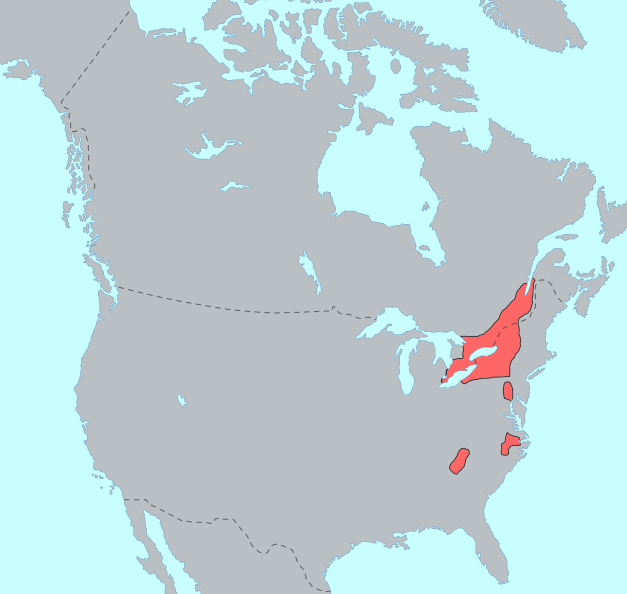 Map of Iroquoian languages