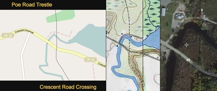 Crescent Ave Crossing and Poe Street