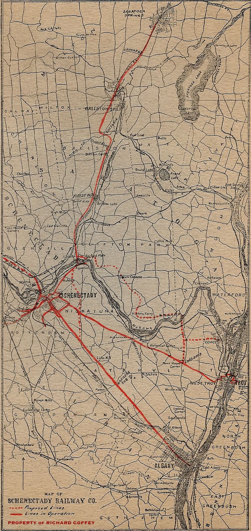 Schenectady Railway Map