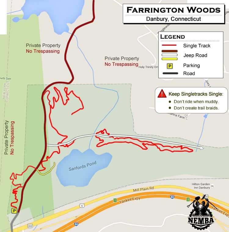 Farrington Woods Trail Map
